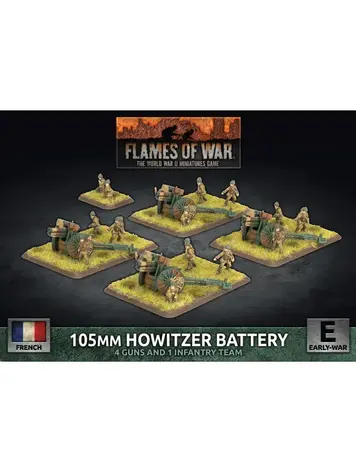 Flames of War FOW: 105mm Howitzer Battery (French) (Early War)