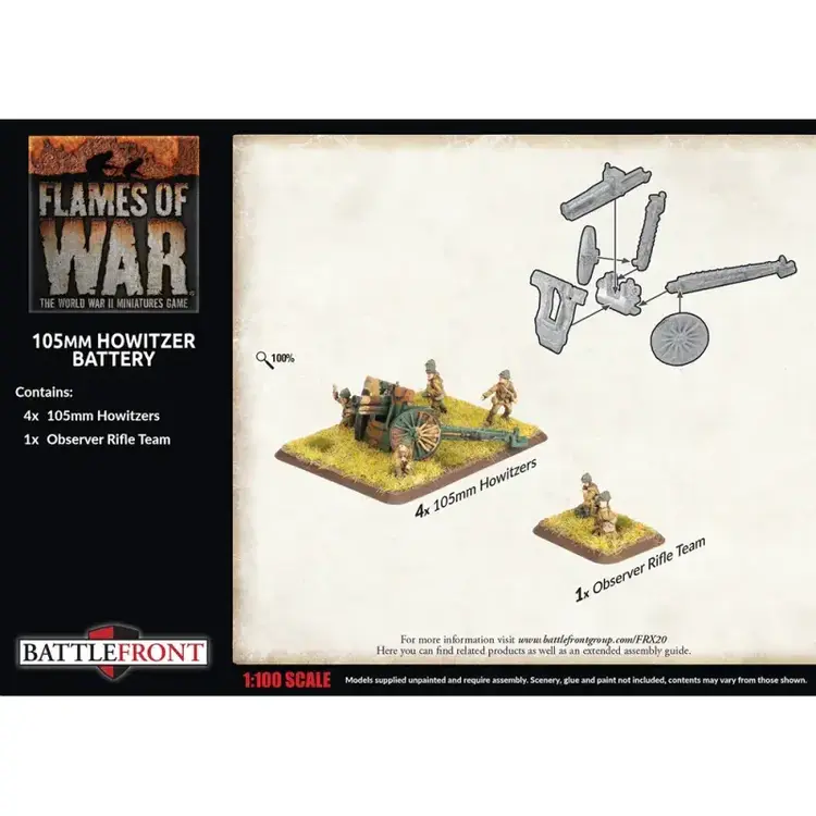 Flames of War FOW: 105mm Howitzer Battery (French) (Early War)