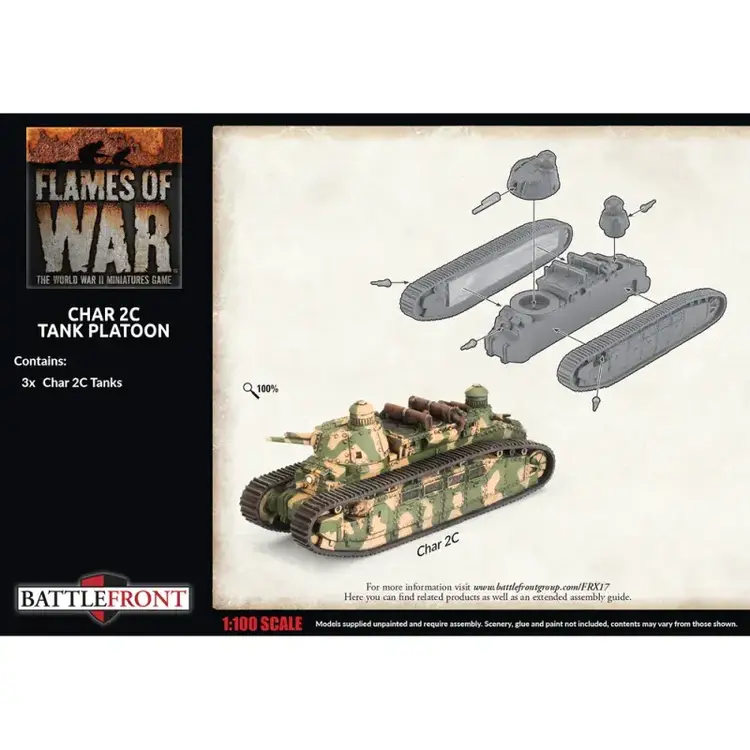 Flames of War FOW: Char 2C Tank Platoon (French) (Early War)