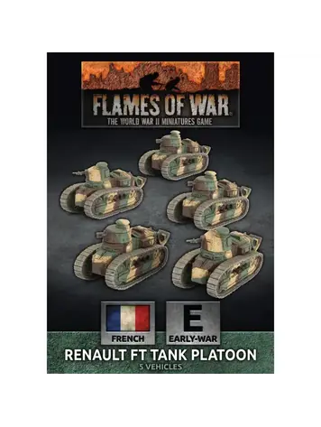Flames of War FOW: Renault FT Tank Platoon (French) (Early War)