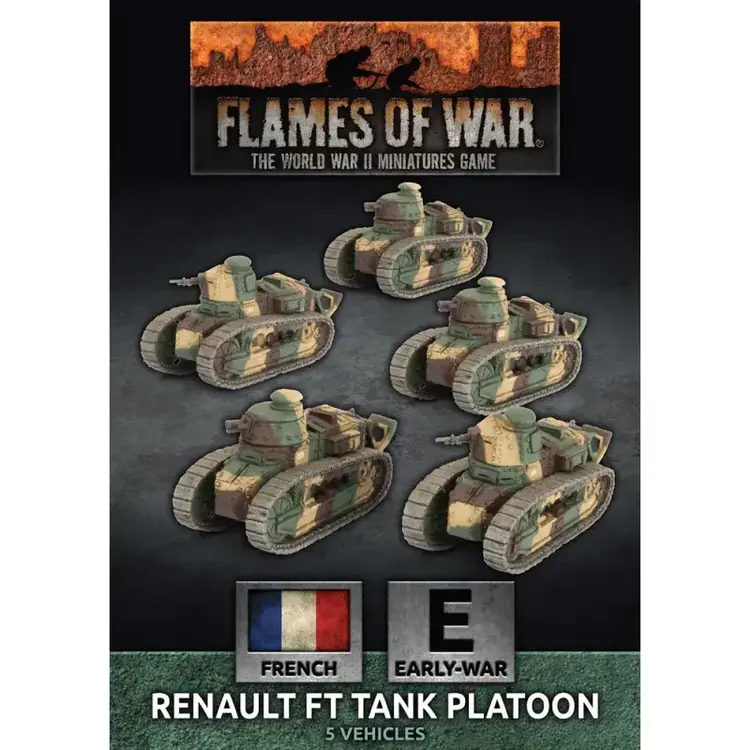 Flames of War FOW: Renault FT Tank Platoon (French) (Early War)