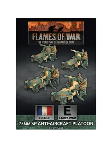 Flames of War FOW: 75mm SP Anti-Aircraft Platoon (French) (Early War)