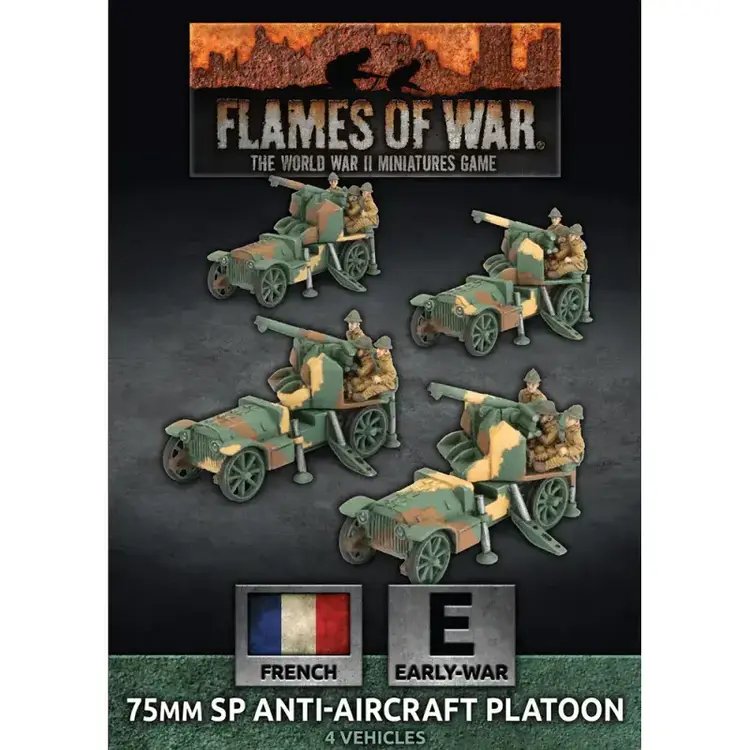 Flames of War FOW: 75mm SP Anti-Aircraft Platoon (French) (Early War)