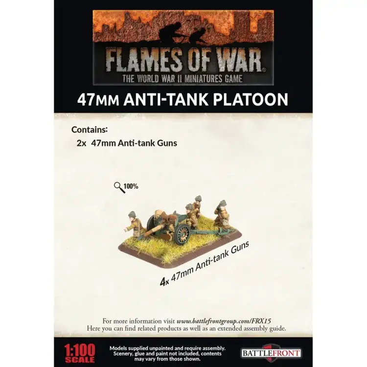 Flames of War FOW: 47mm Anti-Tank Platoon (French) (Early War)