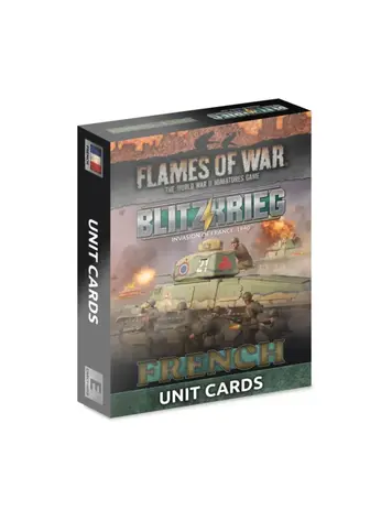 Flames of War FOW: BlitzKrieg French Unit Cards