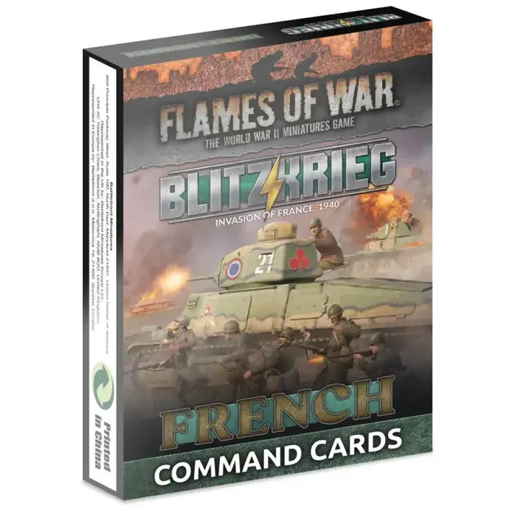 Flames of War FOW: BlitzKrieg French Command Cards