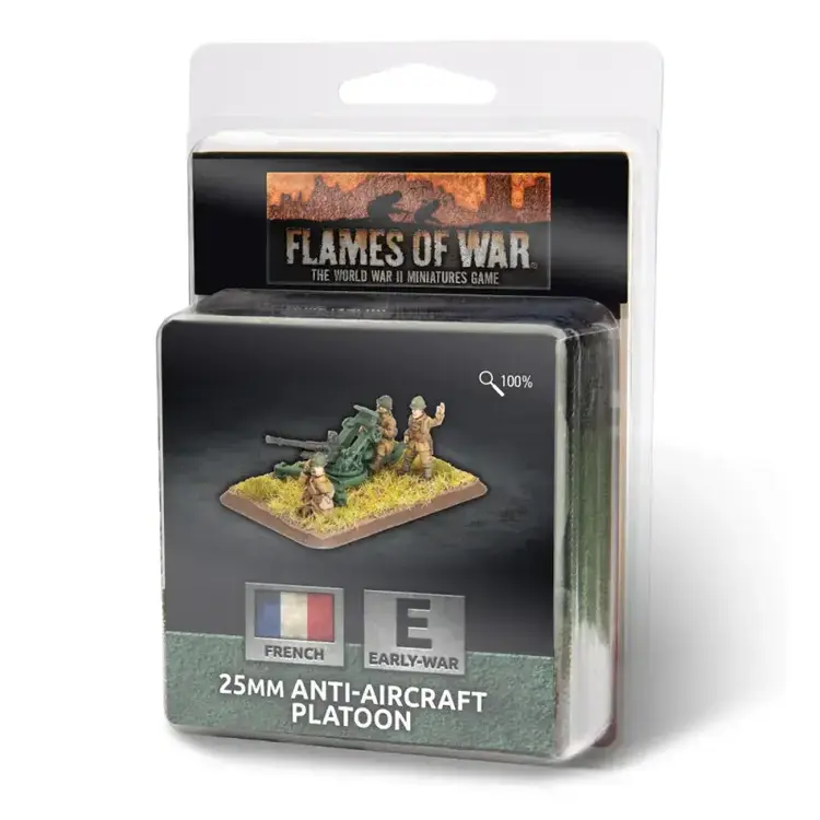 Flames of War FOW: 25mm Anti-Aircraft Platoon (French) (Early War)