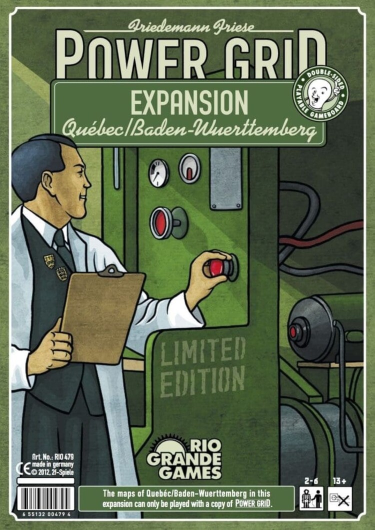 Rio Grande games Power Grid Quebec/Baden-Wuerttemberg Expansion