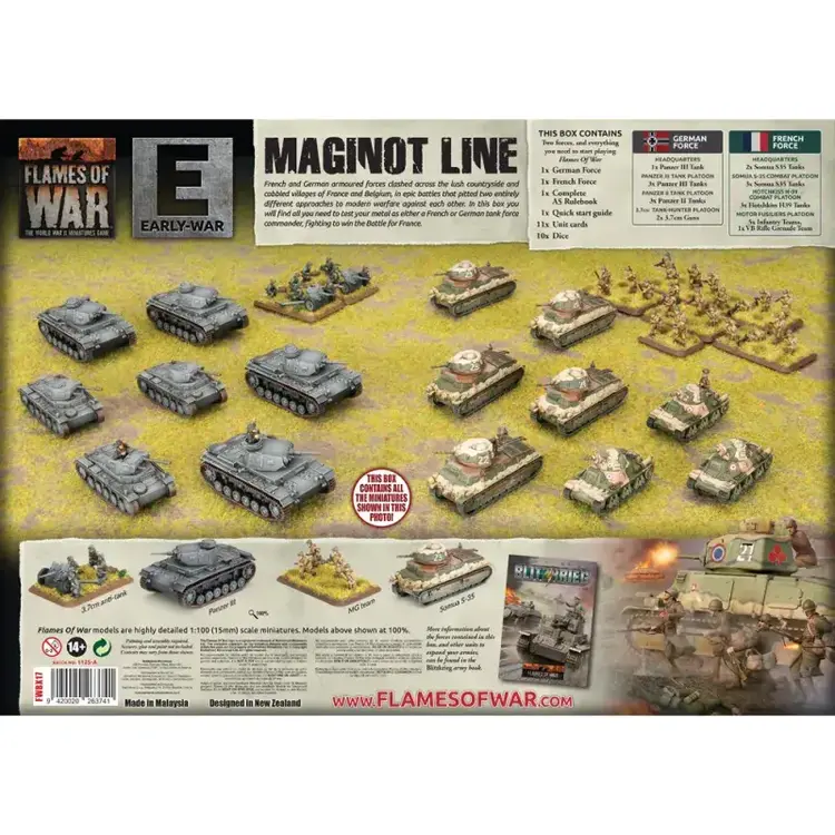 Flames of War FOW: Maginot Line  German vs French Starter Set (Early War)