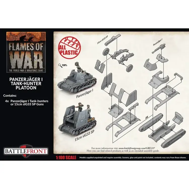 Flames of War FOW: Panzerjaeger I Tank-Hunter Platoon German (Early War)