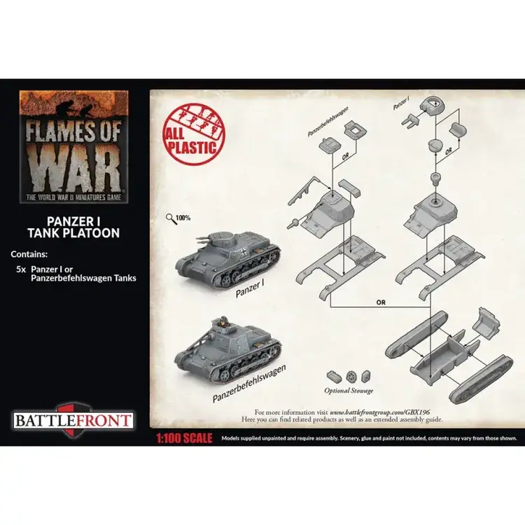 Flames of War FOW: Panzer I Tank Platoon German (Early War)