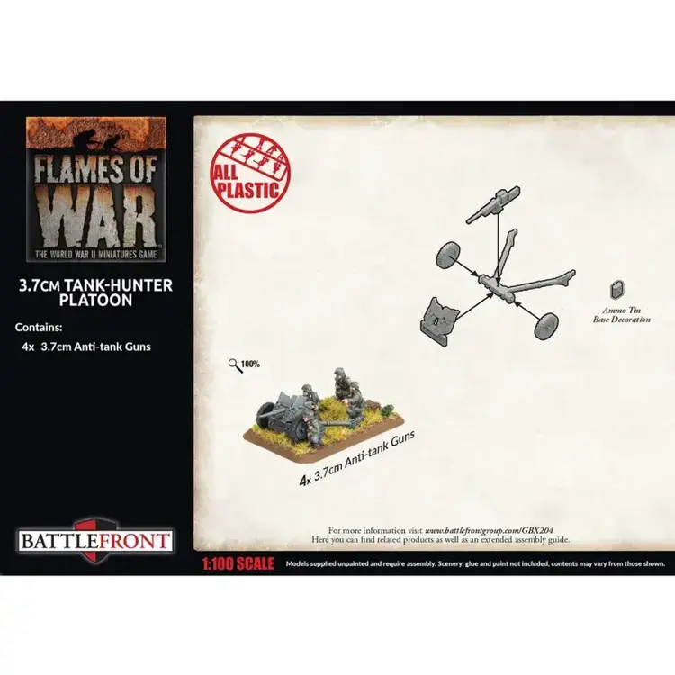 Flames of War FOW: 3.7 cm Tank-Hunter Platoon  German (Early War)