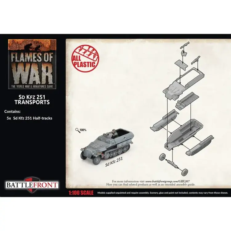 Flames of War FOW: SD KFZ 251 Transports German (Early War)