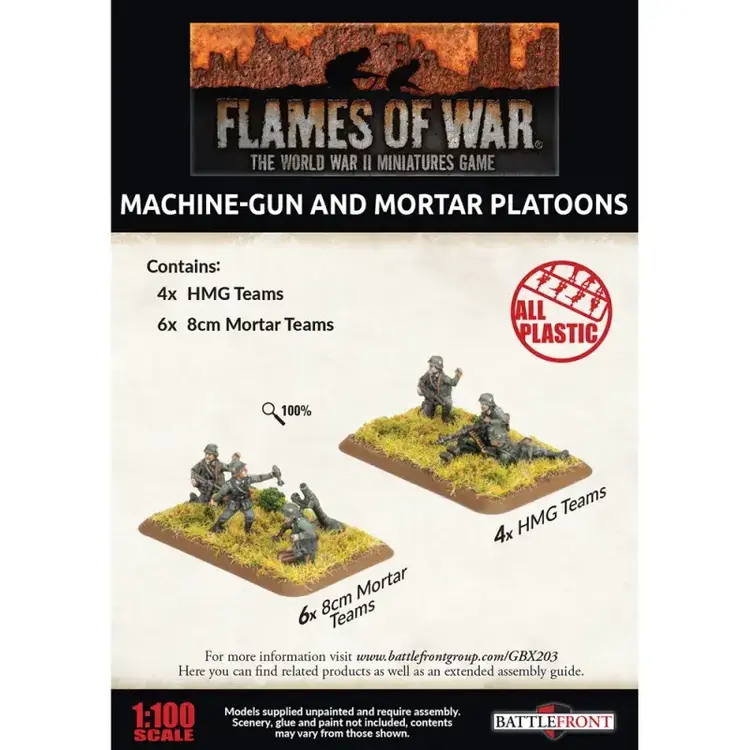 Flames of War FOW: Machine-Gun and Mortar Platoons German (Early War)