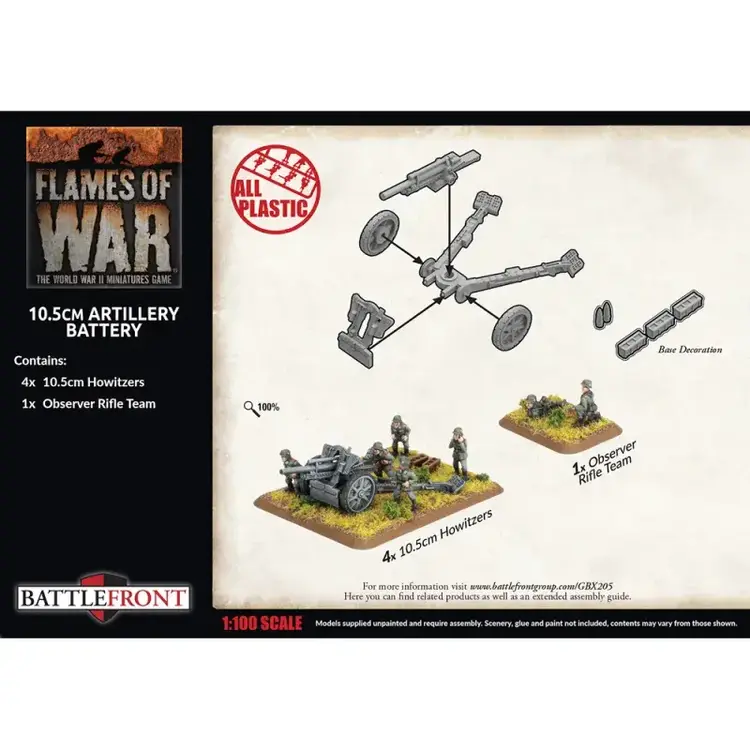 Flames of War FOW: 10.5 cm Artillery Battery German (Early War)