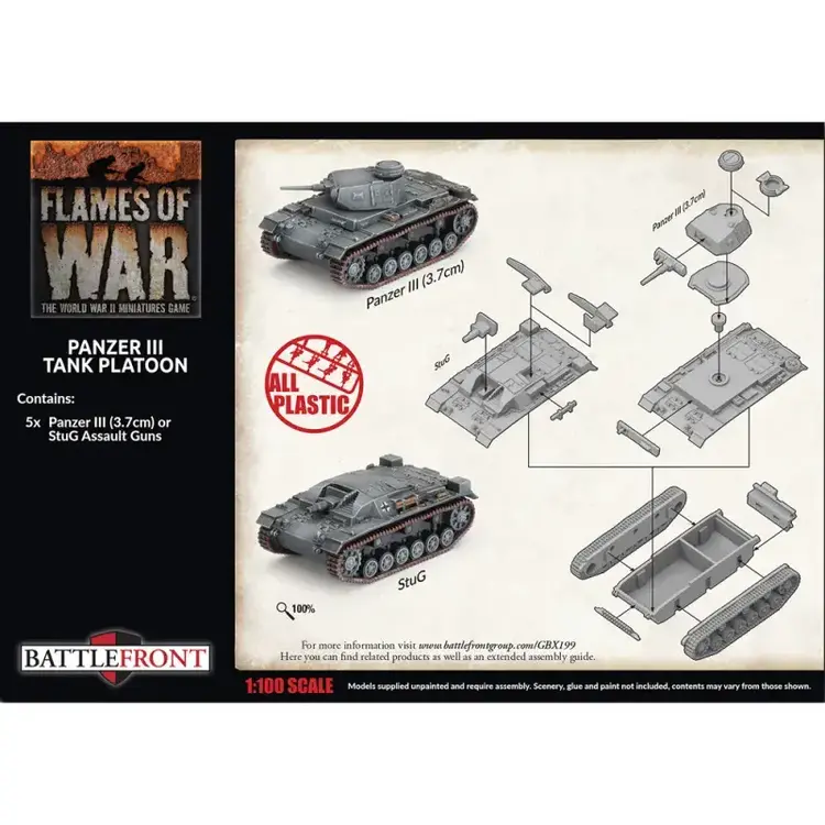 Flames of War FOW: Panzer III Tank Platoon German (Early War)