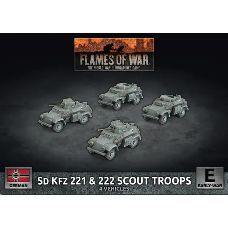 Flames of War FOW: SD KFZ 221 & 222 Scout Troops German (Early War)