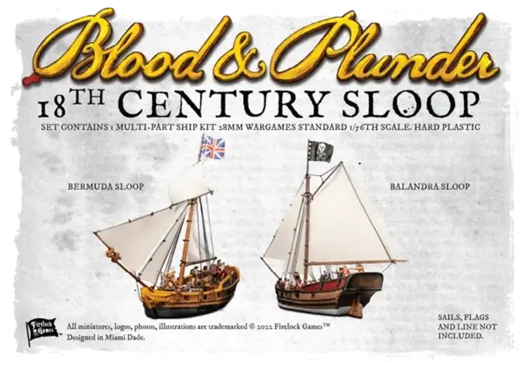 Firelock Games Blood & Plunder 18th Cent Sloop kit