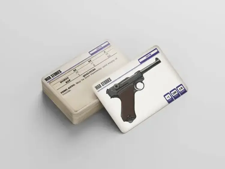 Firelock Games War Stories: A World War II RPG, Weapons Card Deck
