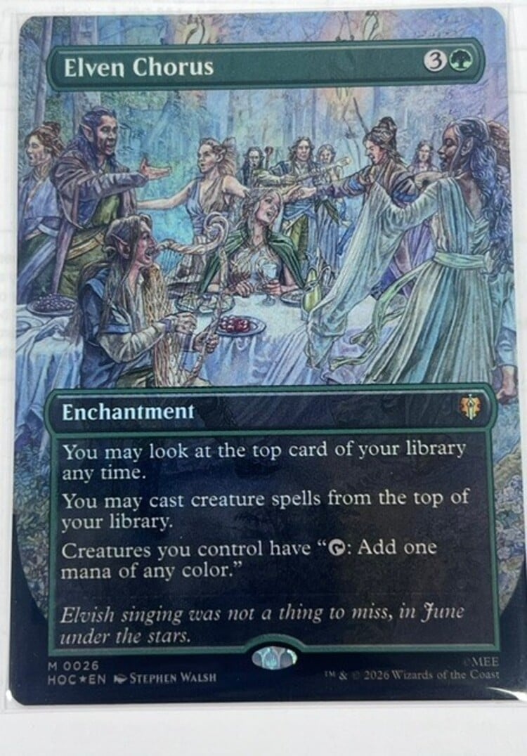 E1 - Elven Chorus (Borderless) (foil)