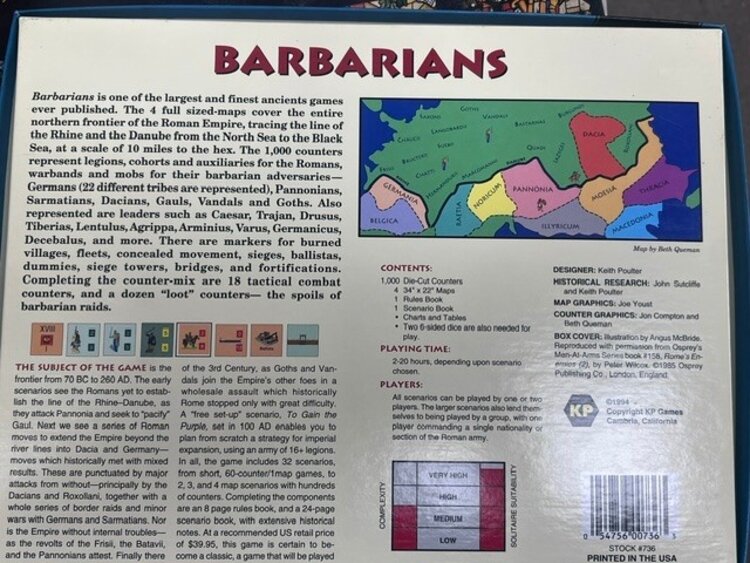 Vintage Barbarians: 70 BC - 260 AD (1994) (Pre-Owned, unpunched)