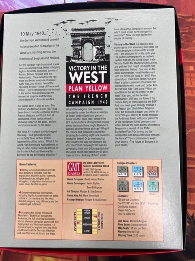 Vintage Victory in the West: Plan Yellow, The French Campaign 1940 (1993) (Pre-Owned, Good, Unpunched)