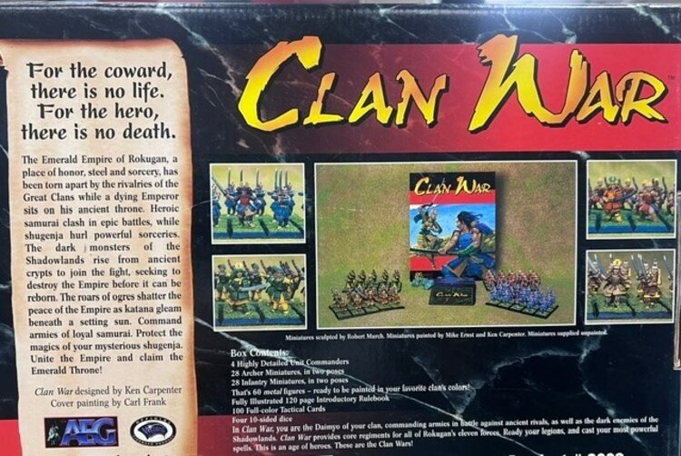 Vintage Clan War, Legend of the Five Rings  (Pre-Owned, Good, Sealed Components) (2000)