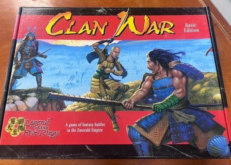 Vintage Clan War, Legend of the Five Rings  (Pre-Owned, Good, Sealed Components) (2000)