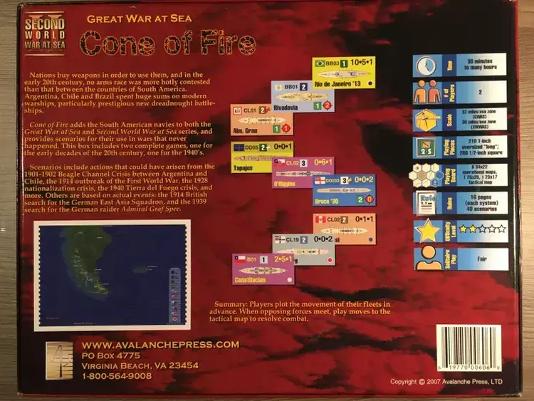 Vintage Great War at Sea: Cone of Fire, NEW, (2007)