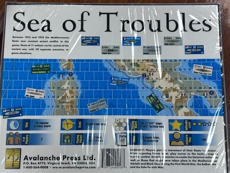 Vintage Great War at Sea: Mediterranean, NEW (2001)