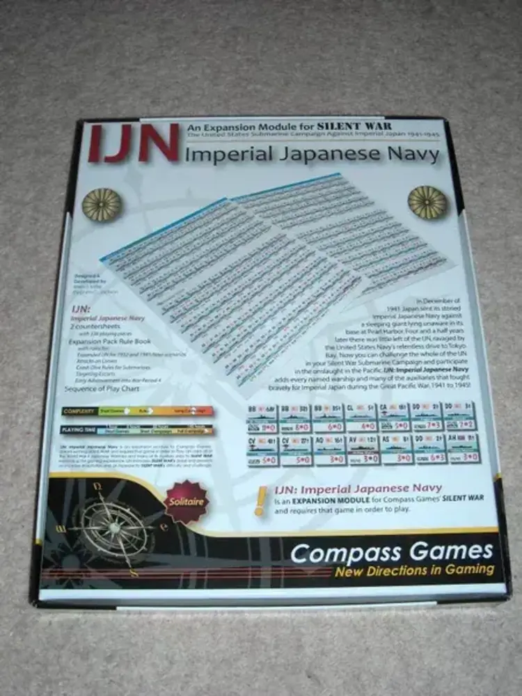 Vintage IJN Imperial Japanese Navy : Expansion Module for Silent War (NEW) (2010)