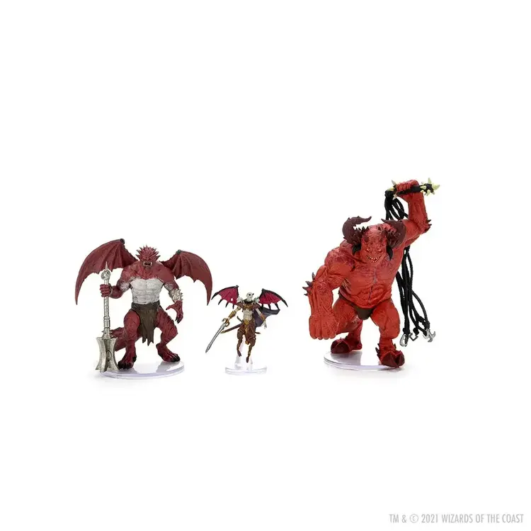 wizkids D&D Icons of the Realms Miniatures: Archdevils Hutijin Moloch & Titivilus