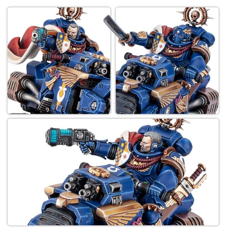 Warhammer 40K: Space Marines Captain on Bike