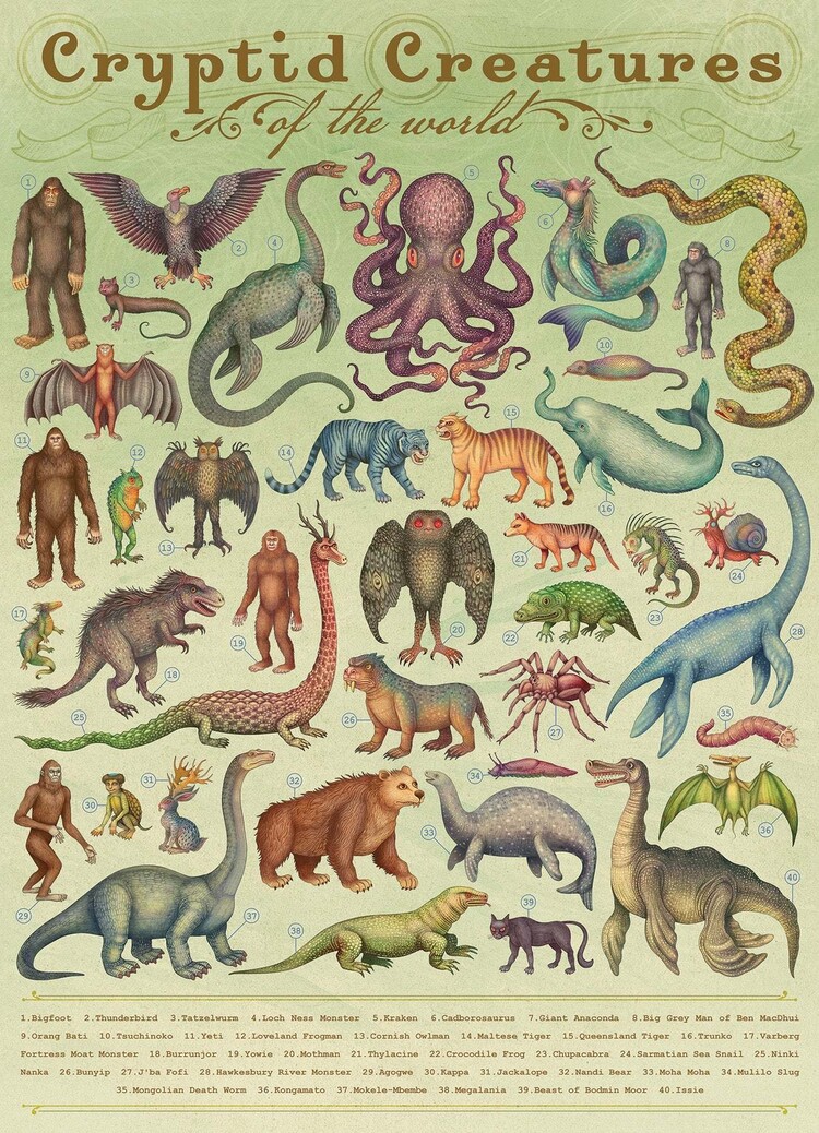 Cobble Hill Cryptid Creatures puzzle (1000 pc)