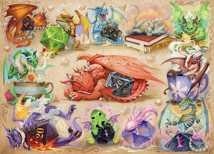 Cobble Hill D20 Dragons  puzzle (500pcs)