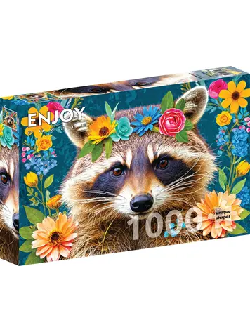 Outset Floral Raccoon puzzle (1000 pc)