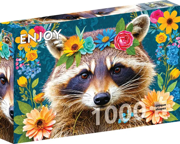 Outset Floral Raccoon puzzle (1000 pc)
