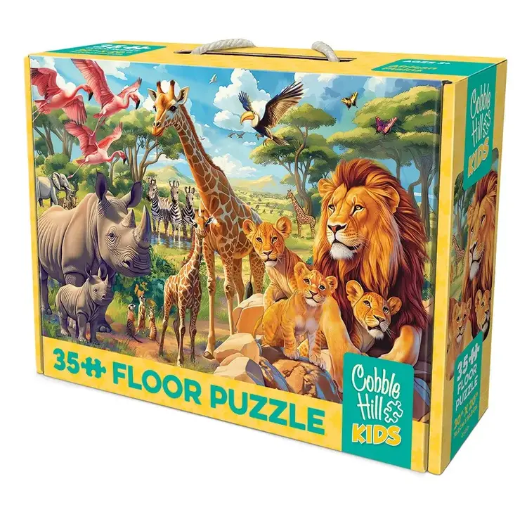 Cobble Hill African Plains puzzle (35pc Floor Rope Handle)