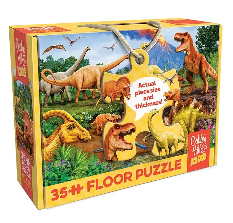 Cobble Hill Dinos puzzle (35pc Floor Rope Handle)