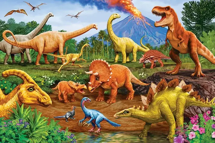 Cobble Hill Dinos puzzle (35pc Floor Rope Handle)