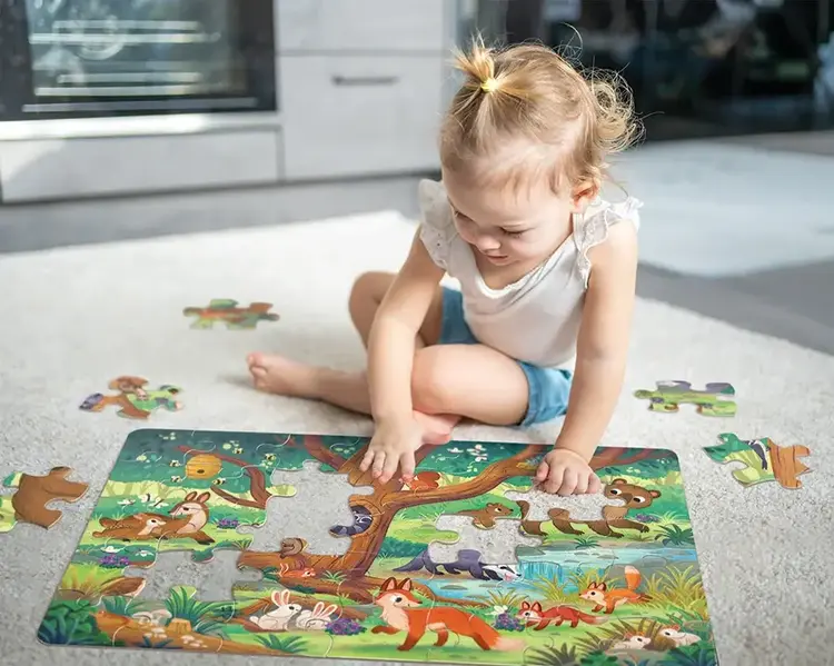 Cobble Hill Bear and Friends puzzle (35pc Floor Rope Handle)