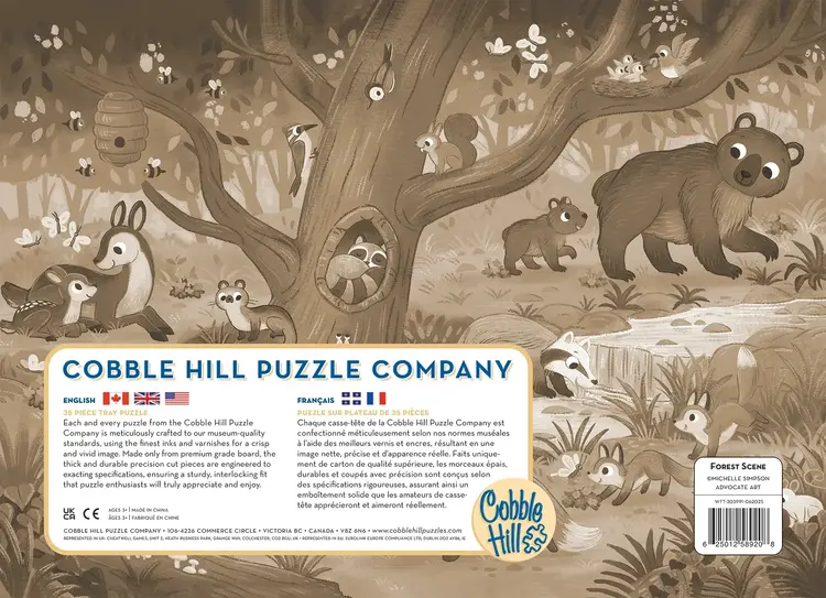 Cobble Hill Forest Scene puzzle (tray) 35 pc