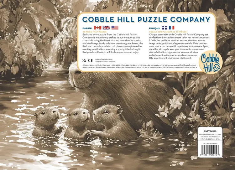 Cobble Hill Capybaras puzzle (tray) 35 pc