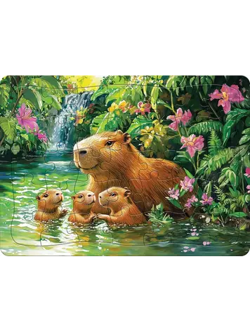 Cobble Hill Capybaras puzzle (tray) 35 pc