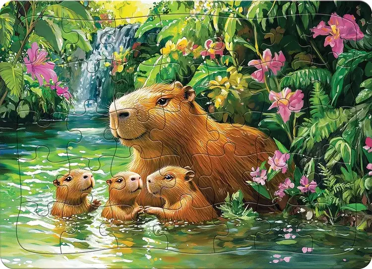 Cobble Hill Capybaras puzzle (tray) 35 pc