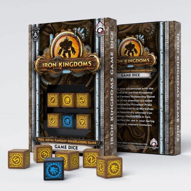 Q workshop Iron Kingdoms RPG dice set