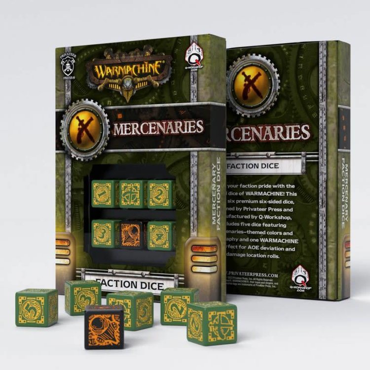 Q workshop Warmachine Mercenaries Faction Dice Set (6)
