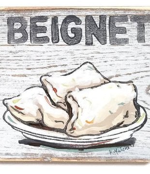 Beignet Wood Sign