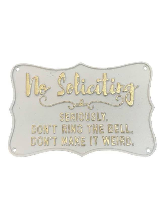 No Soliciting Sign Fleurty Girl