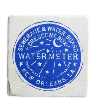 Water Meter Tile Coaster, 6x6